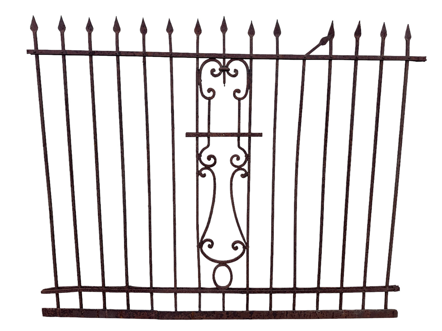 39 Ft of Antique Wrought Iron Fencing GA21049