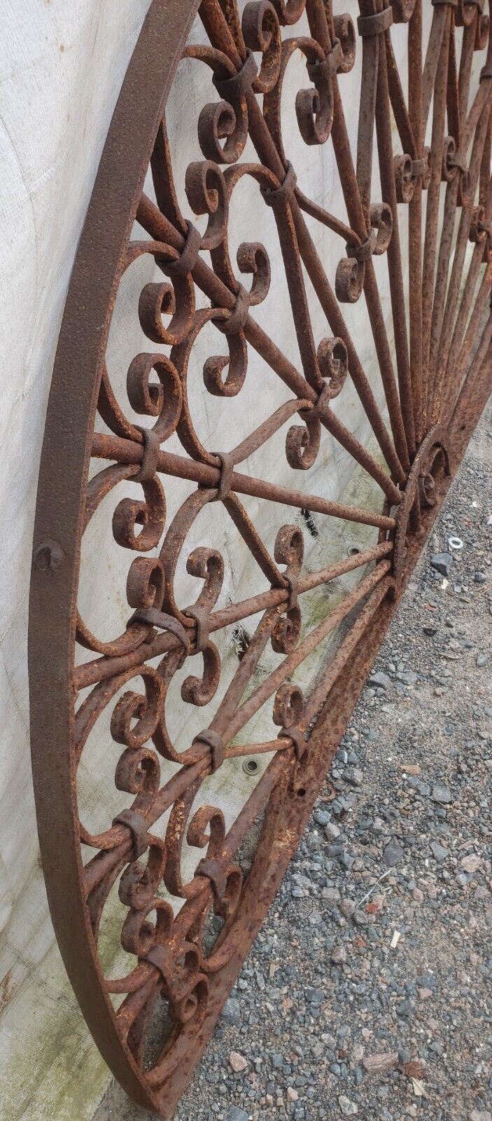 Unique Half Round Iron Panel 70" Wide by 36" Tall GA9463
