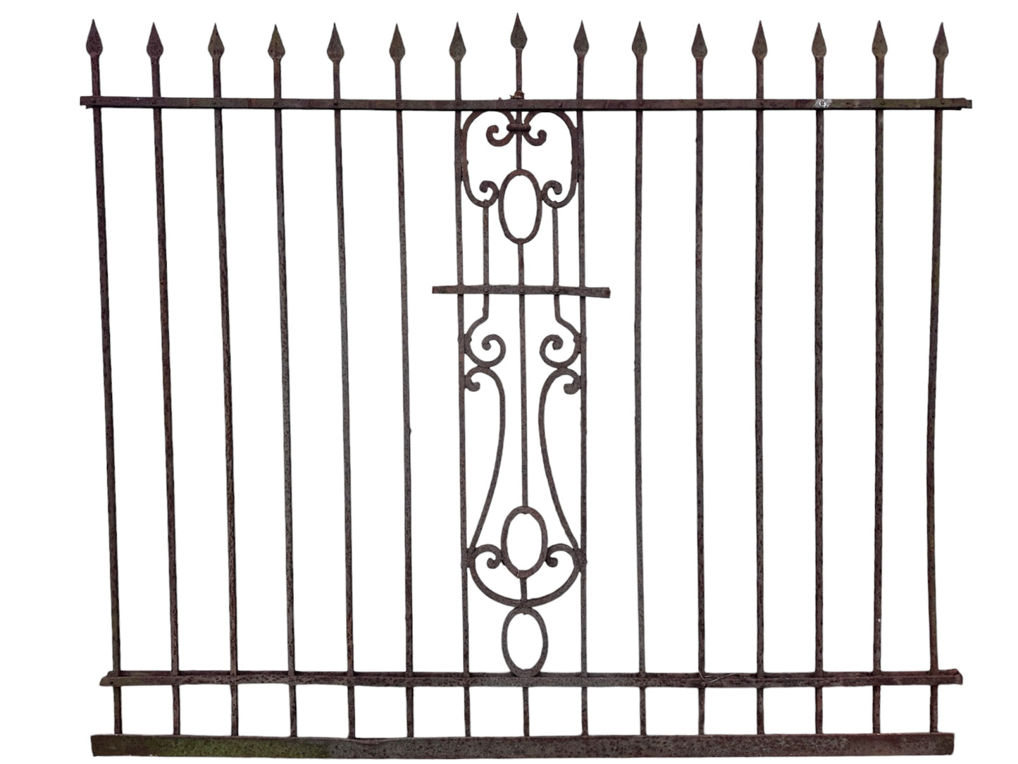 39 Ft of Antique Wrought Iron Fencing GA21049