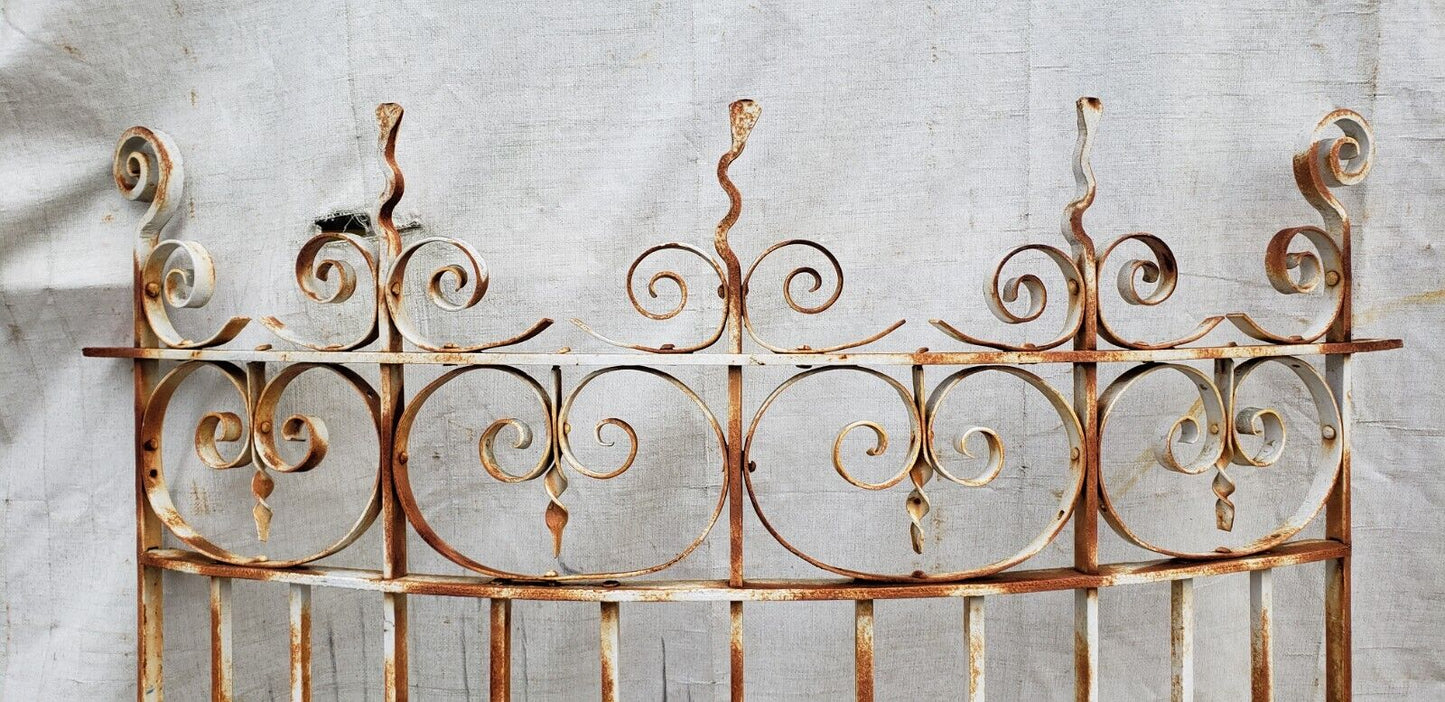 Ornate Curved Wrought Iron Gate Panel 44" Tall x 60" Wide GA9535