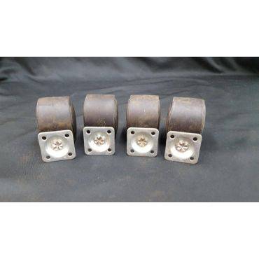 Set of 4 Steel Base Casters Wheels #GA4278