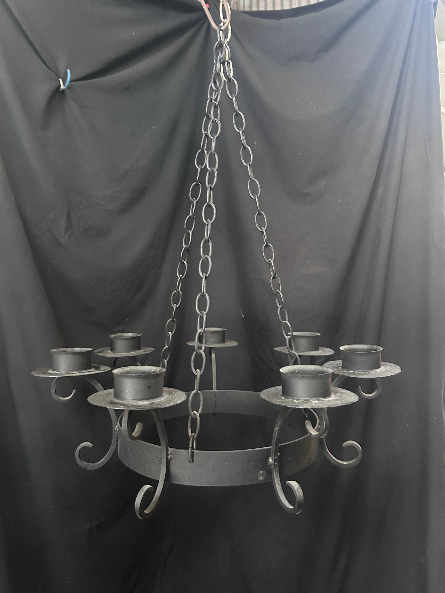 Antique Hand Forged Iron 7 Candlelight Chandelier GS011020