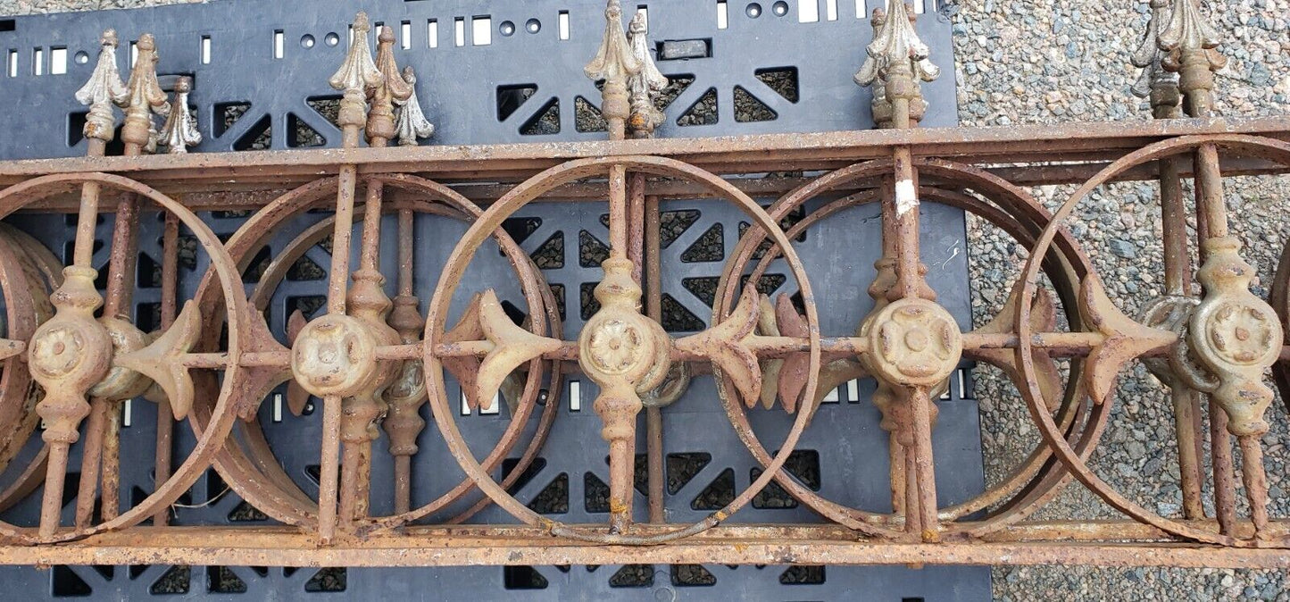 Restored Roofwalk Widow's Walk Ornate 4 Panel Iron Set 19' + Sq Feet GS00374