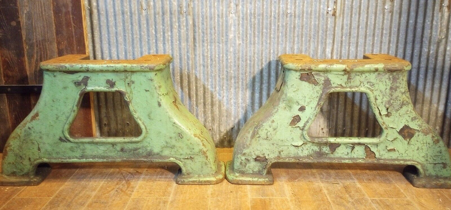 Pair of Cast Iron Machine Legs 16 1/2" Tall x 32" Wide