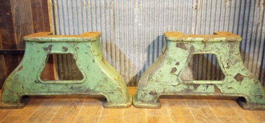 Pair of Cast Iron Machine Legs 16 1/2" Tall x 32" Wide