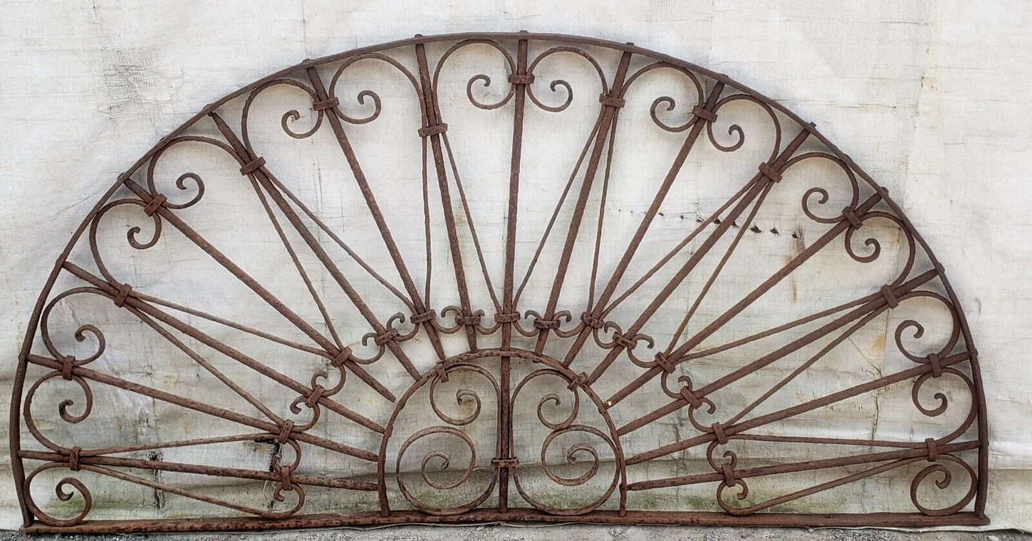 Unique Half Round Iron Panel 64" Wide by 31 3/4" Tall GA9462
