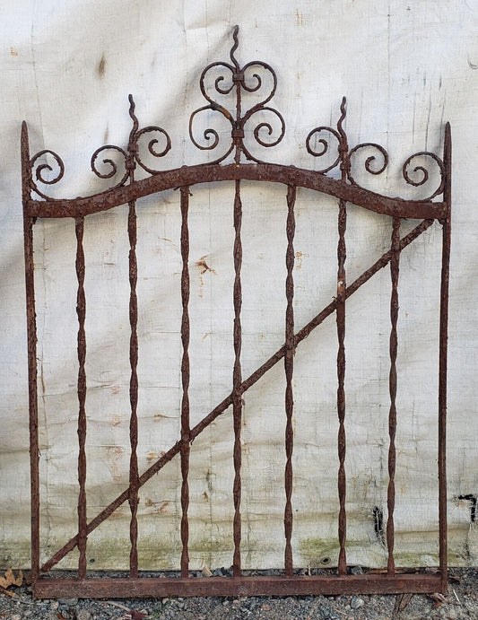 Ornate Arch Top Wrought Iron Gate 34 3/4" Wide by 47 1/2" Tall GA9604