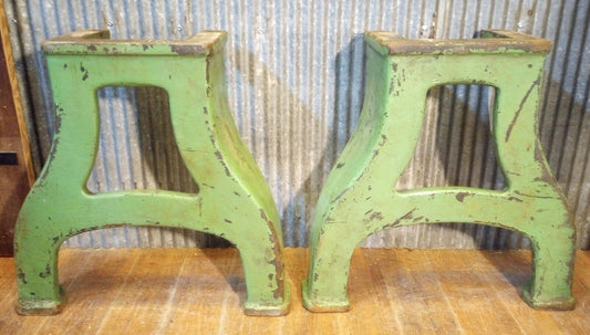 Pair of Cast Iron Machine Legs 23" Tall x 23 1/2 " Wide