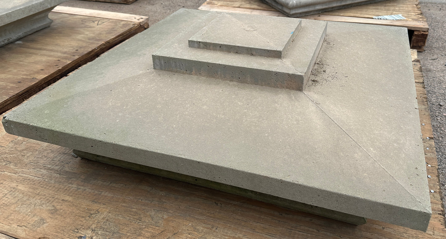 Arts & Craft Style Cast Concrete Column Tops GA20482