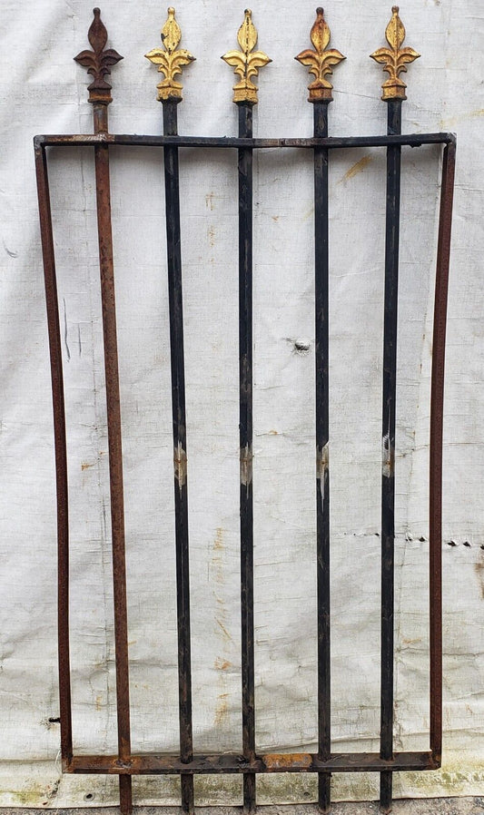 Wrought Iron Gate with Fleur De Lis Finials 28" W x 59 1/2" T GA9528