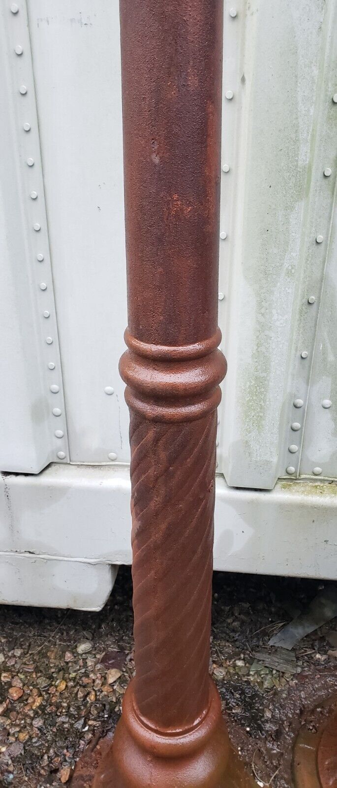 Pair of Ornate Art Deco Cast Iron & Metal Lamp Posts 78 1/2" x 12" GA9790