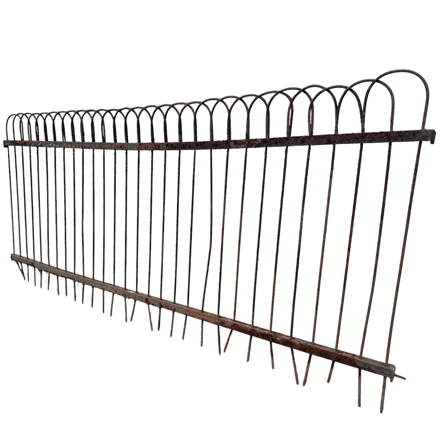 85 Ft of Antique Wrought Iron Hairpin Fencing GA21027