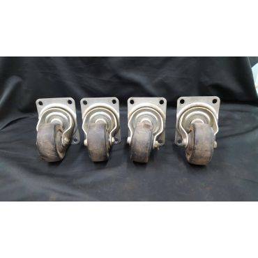 Set of 4 Resin & Steel Large Casters #GA4270