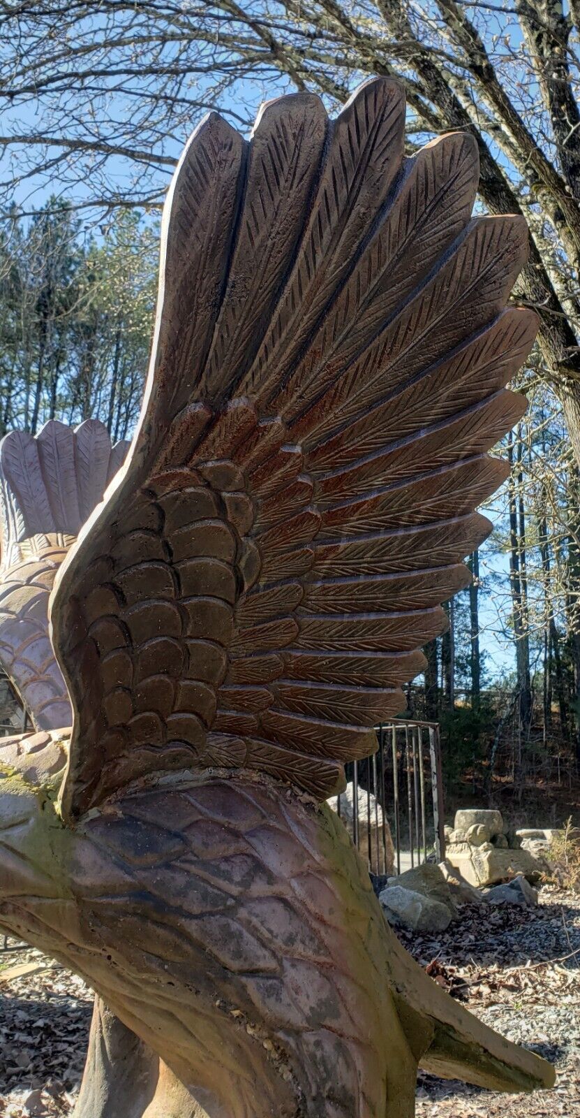 Ornate Cast Iron Eagle Statue 40" x 40" GA9770