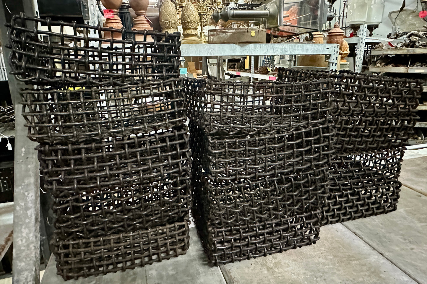 Hand Crafted Steel Braided Baskets - 13 Available - GA20725