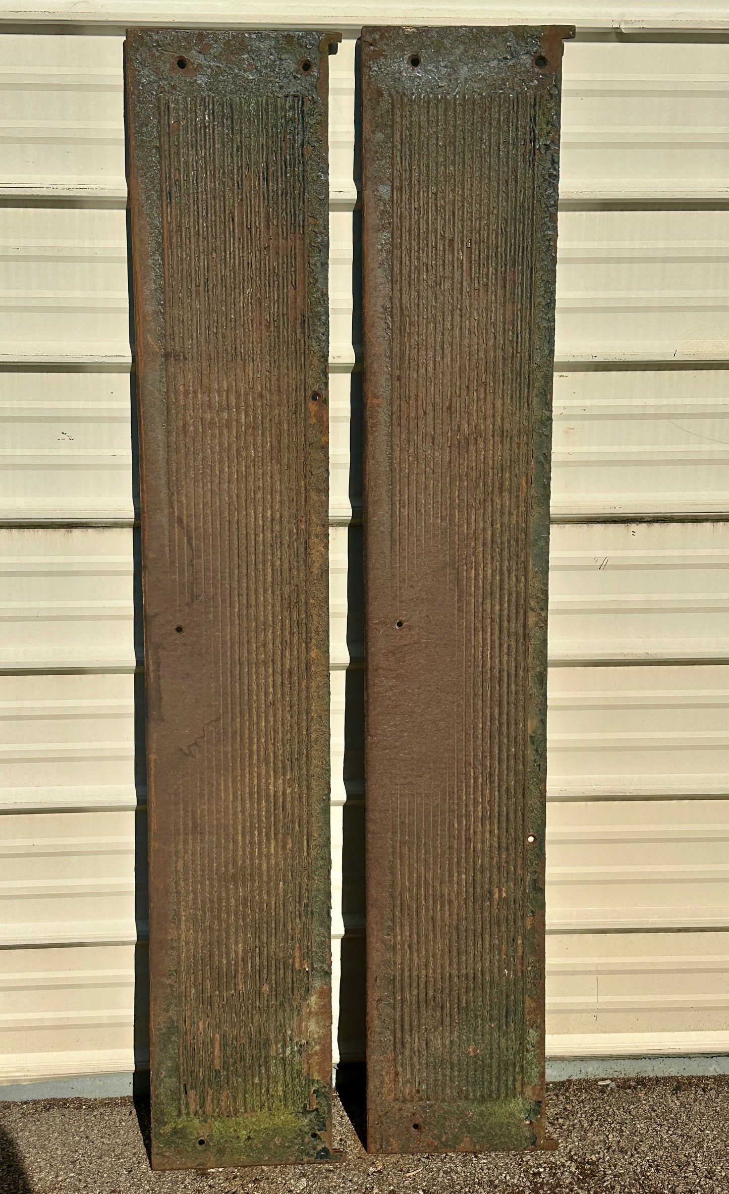 Pair of 65" Long Cast Iron Stair Treads GA20820