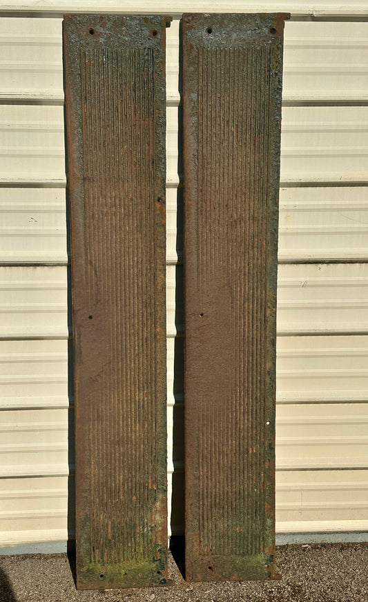 Pair of 65" Long Cast Iron Stair Treads GA20820
