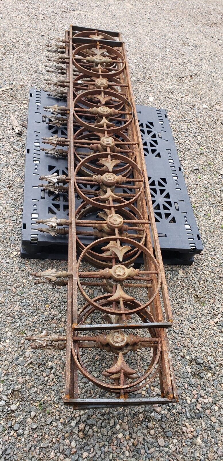 Restored Roofwalk Widow's Walk Ornate 4 Panel Iron Set 19' + Sq Feet GS00374
