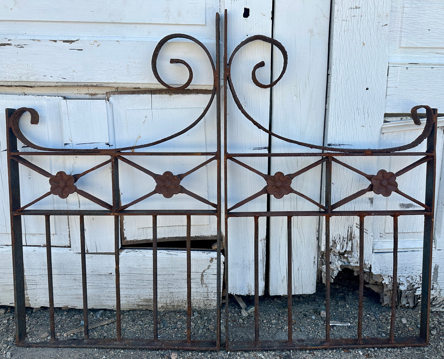 Pair of Antique Wrought Iron Garden Entrance Gates GA21017