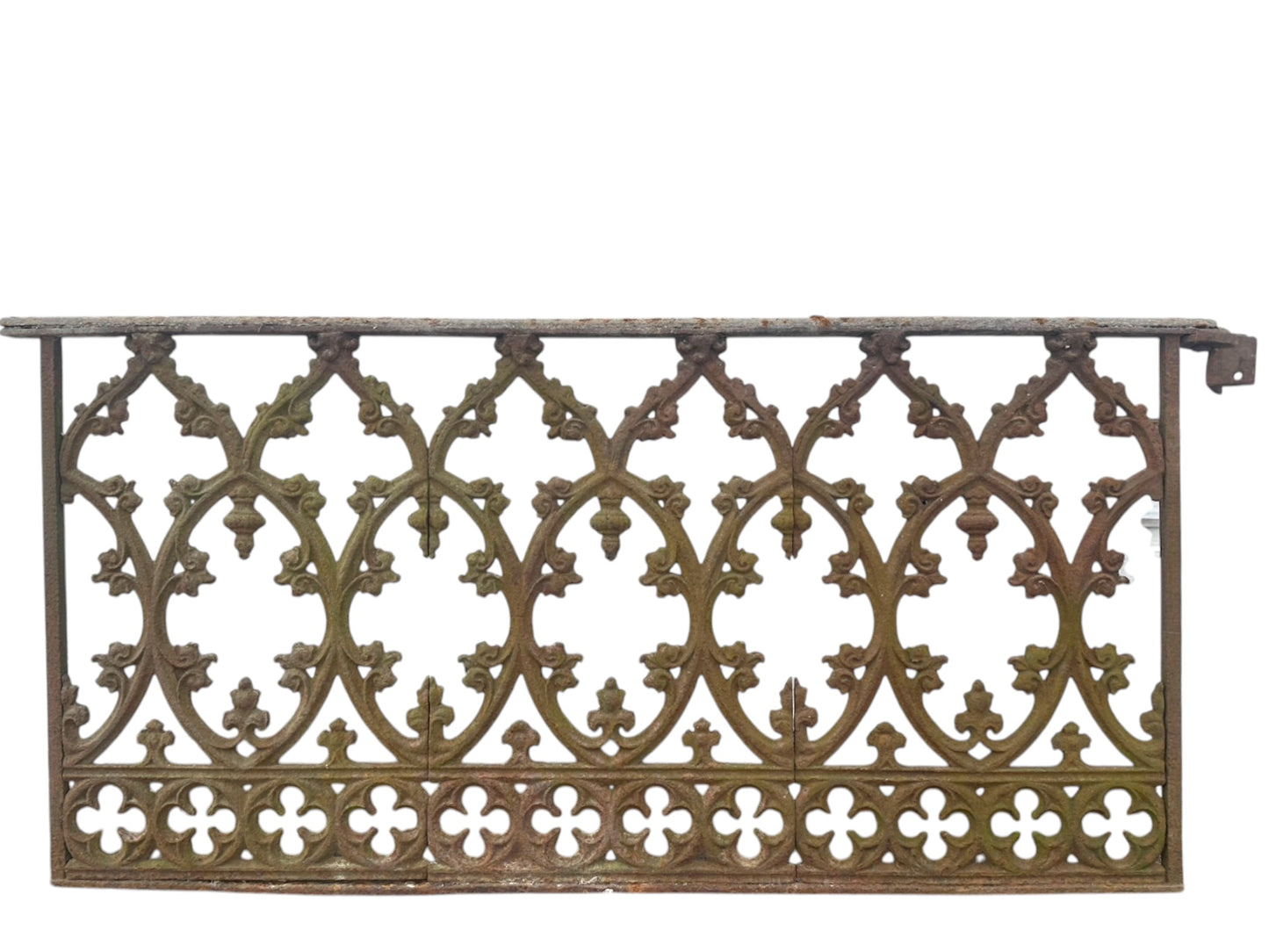 24.5' Ft of Antique Ornate Cast Iron Garden Gate Fencing GA20848