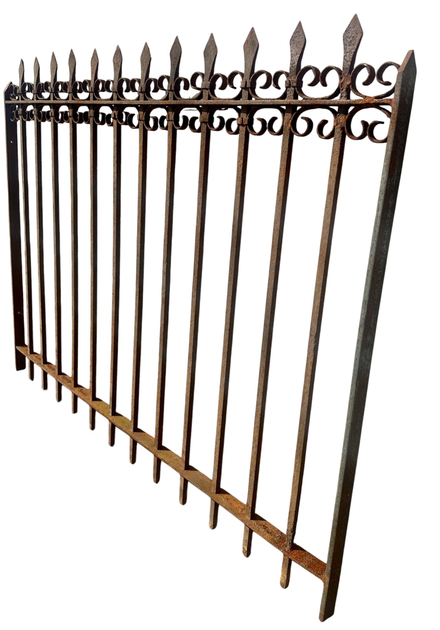Antique Wrought Iron Garden Gate - 46.5" W x 36.5" T - GA20967