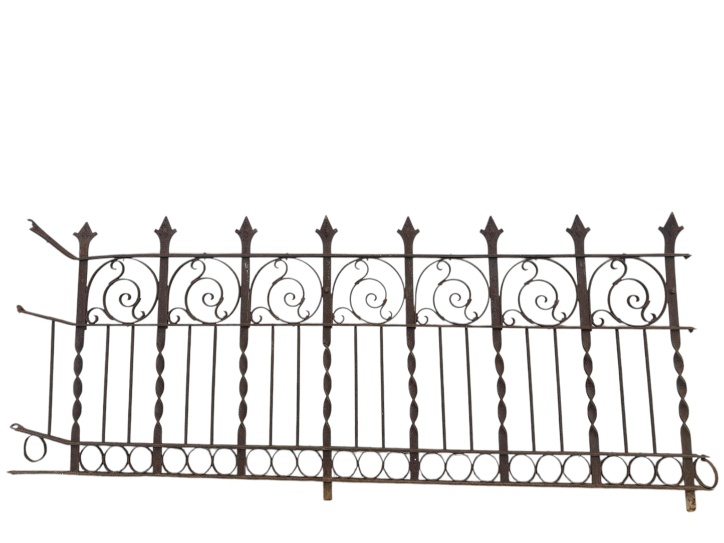 13 Ft of Antique Wrought Iron Garden Fencing GA20874