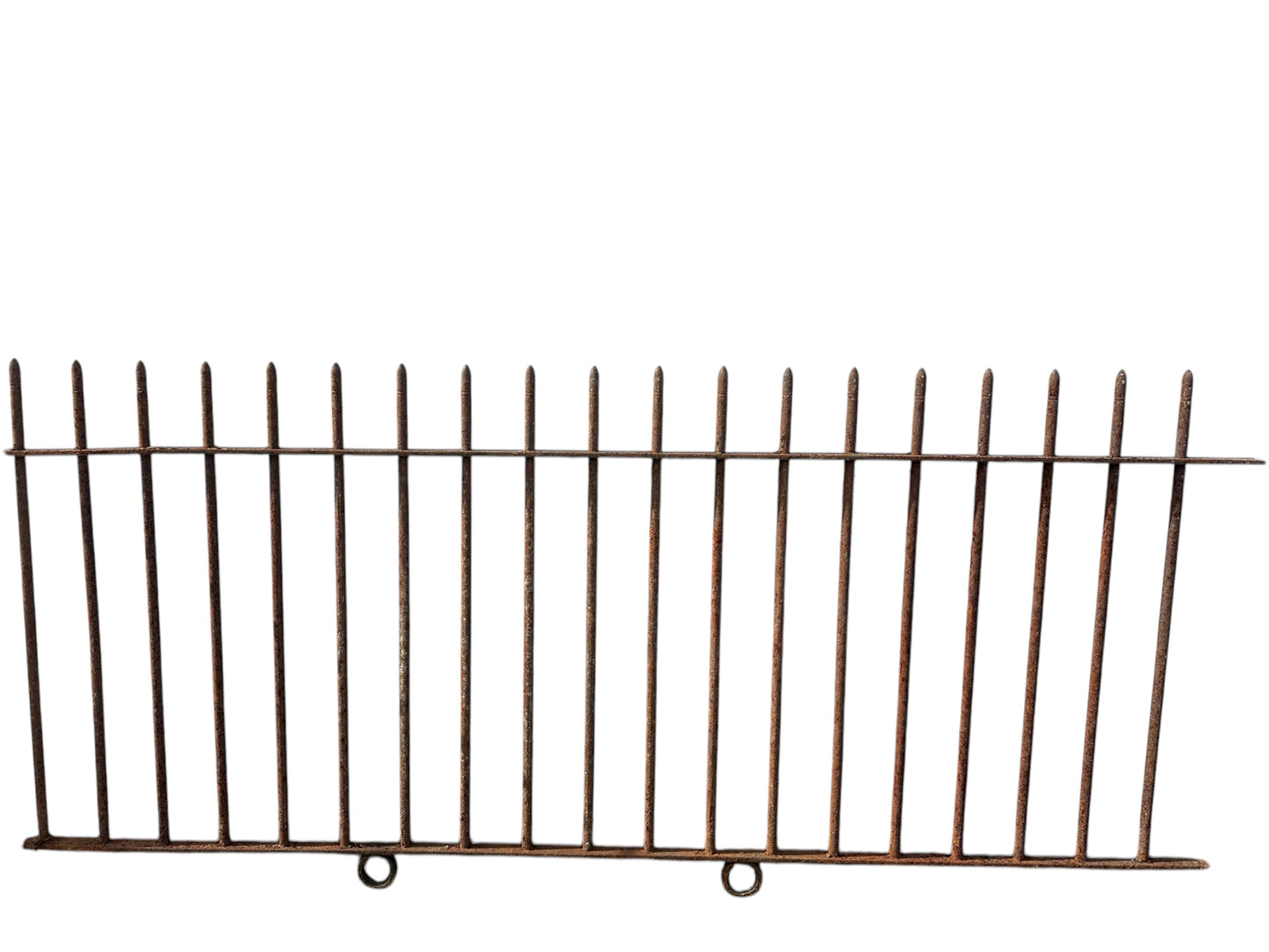 22 Ft of Antique Wrought Iron Picket Fencing GA21006