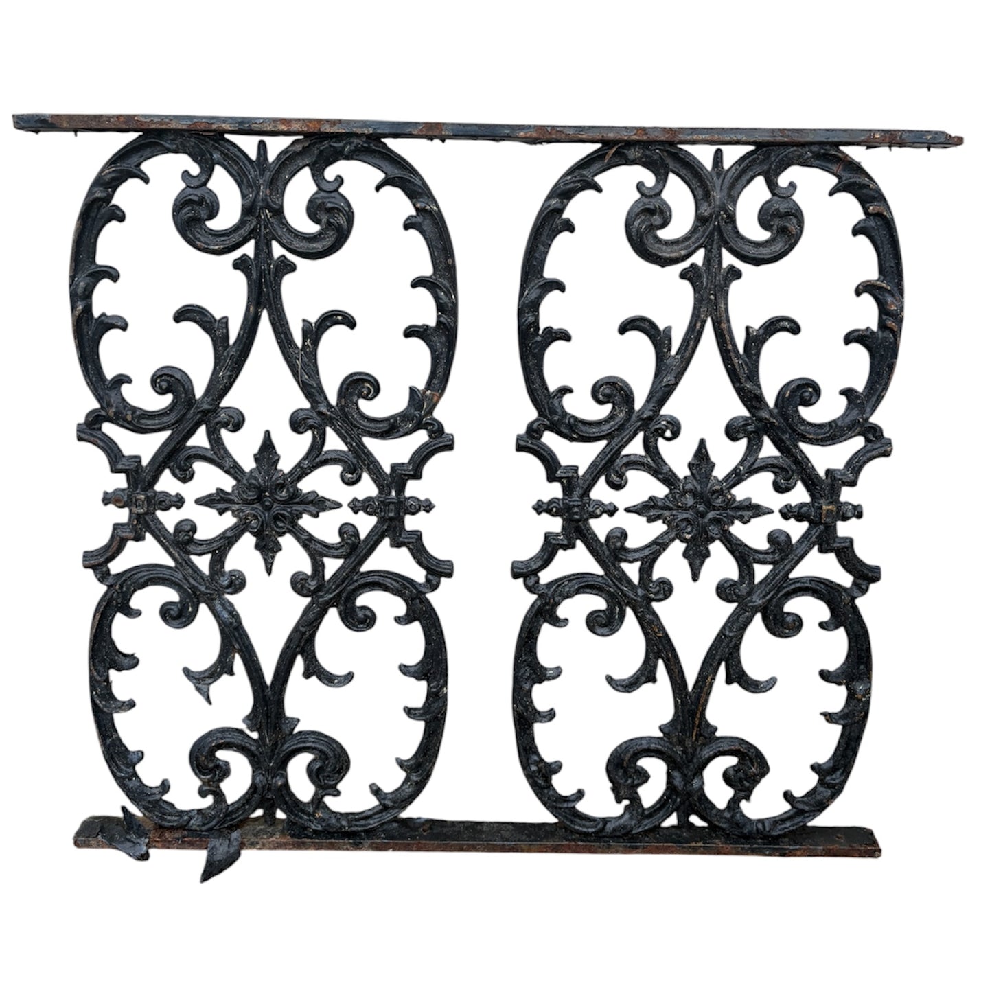 5 feet of Decorative Cast Iron Victorian Fence Panels GA21126