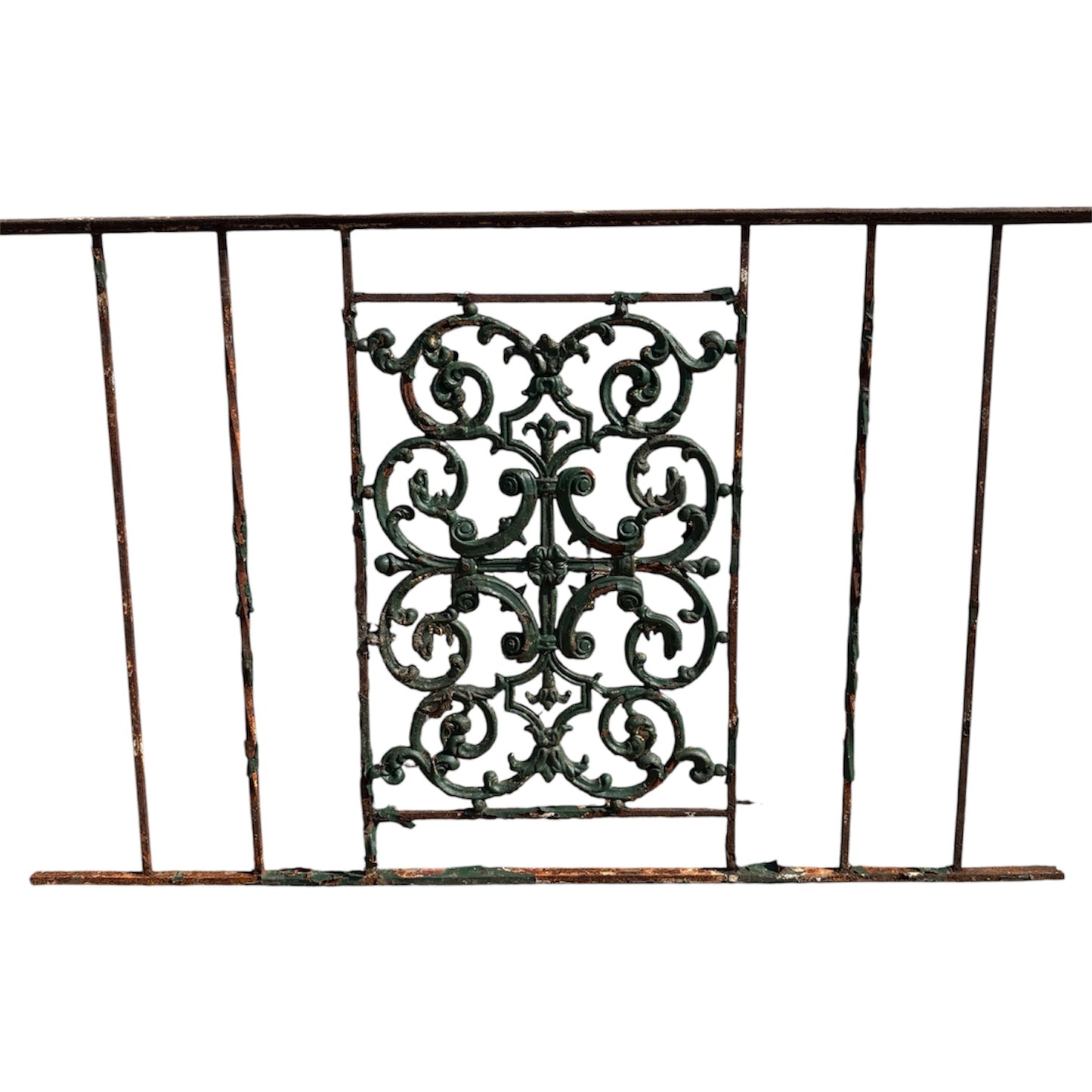160 feet of Wrought Iron Fence Panels w/ Ornate Cast Iron GA21139