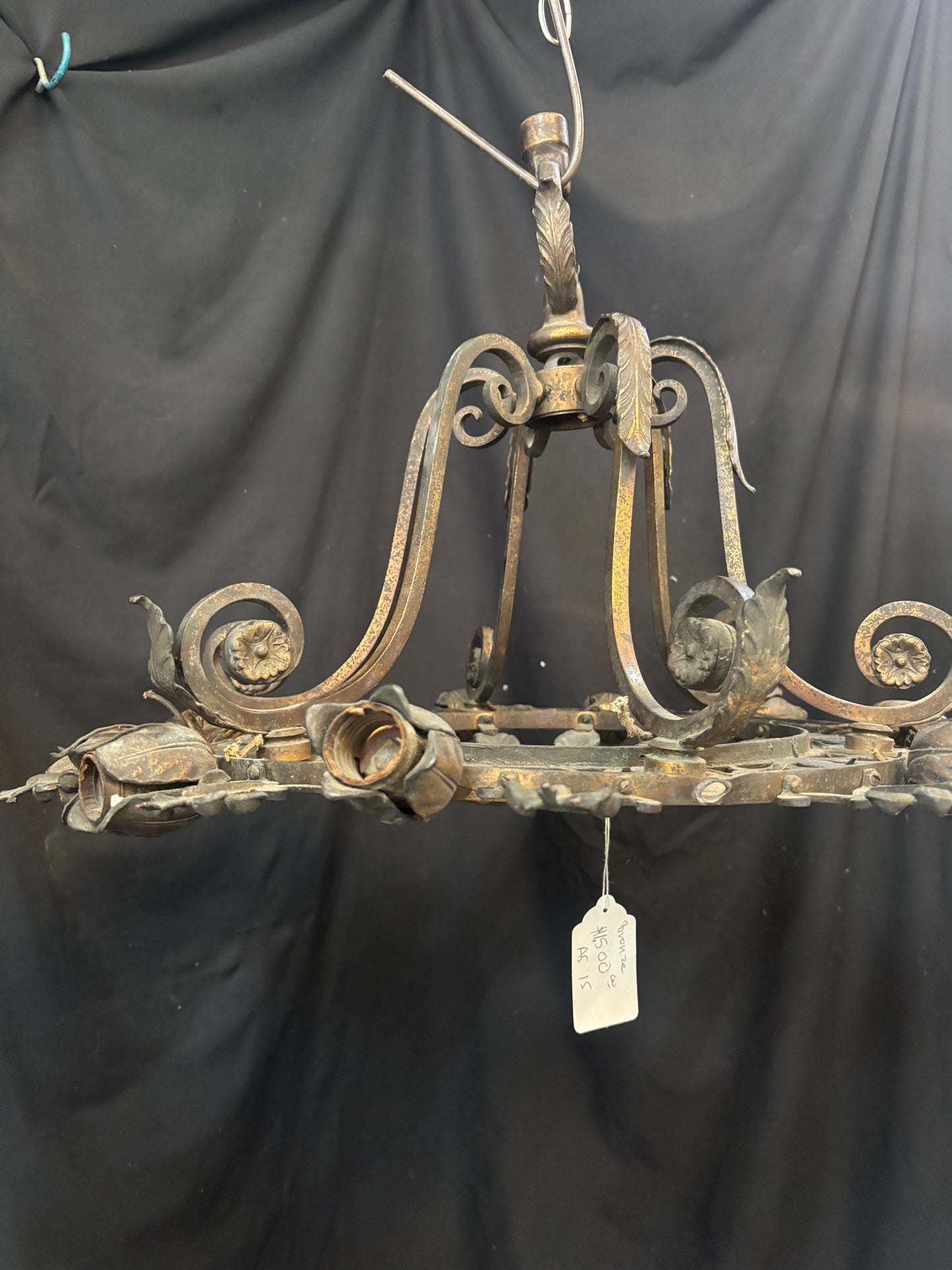 1900s Bronze Chandelier GA21154