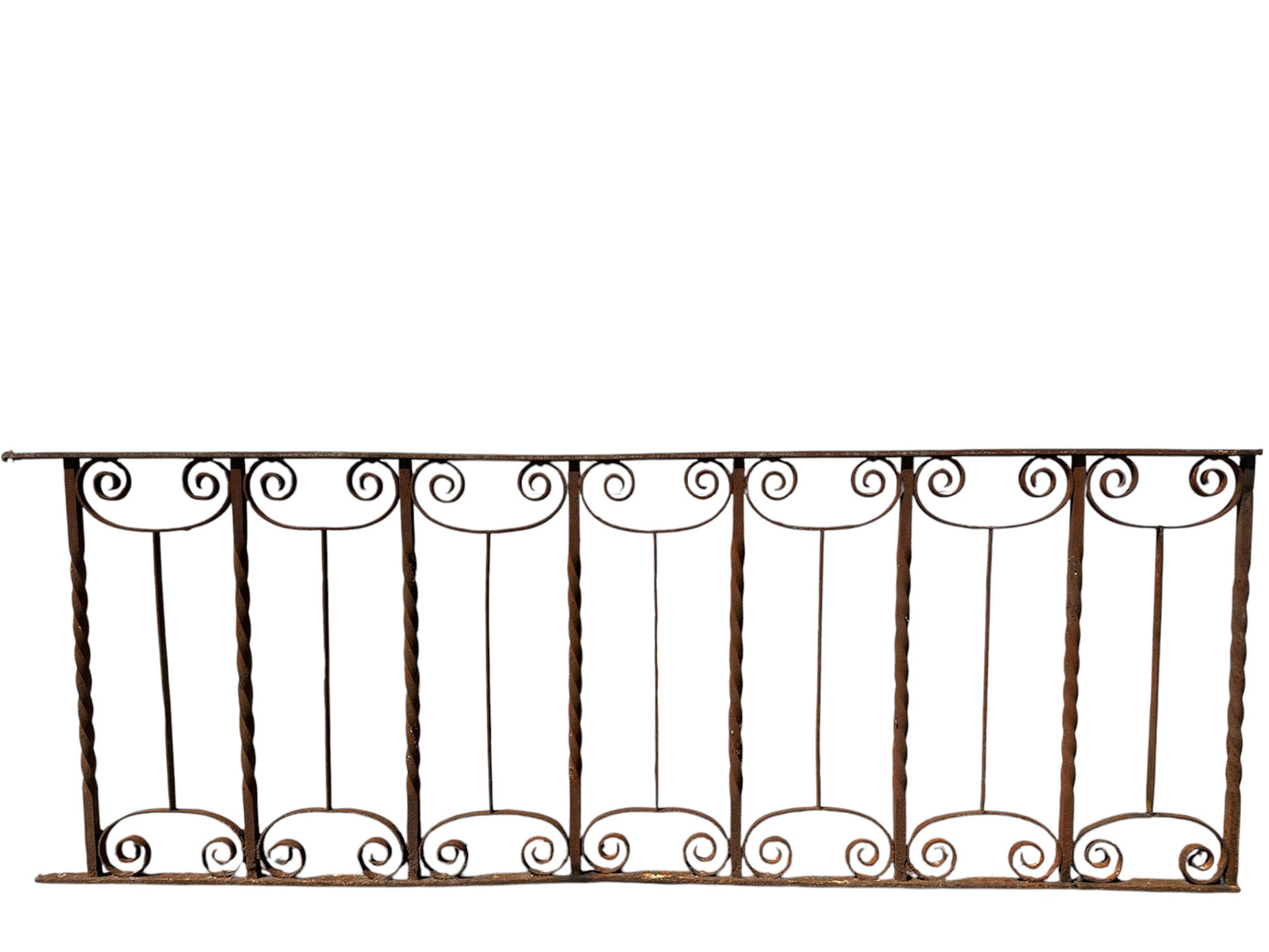 13 Ft of Antique Wrought Iron Fencing GA21020