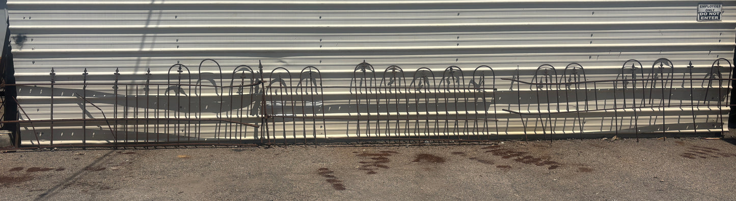 48 Feet of Wrought Iron Fence Panels GA21273