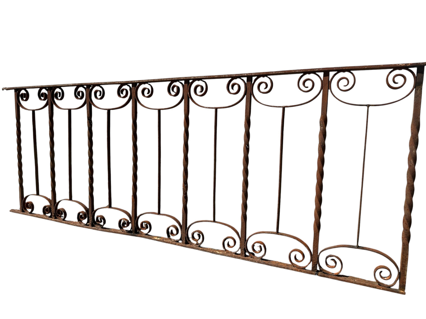 13 Ft of Antique Wrought Iron Fencing GA21020