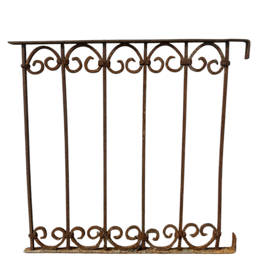 Antique Iron Garden Gate Fence Panel - 31" x 33" - GA20858