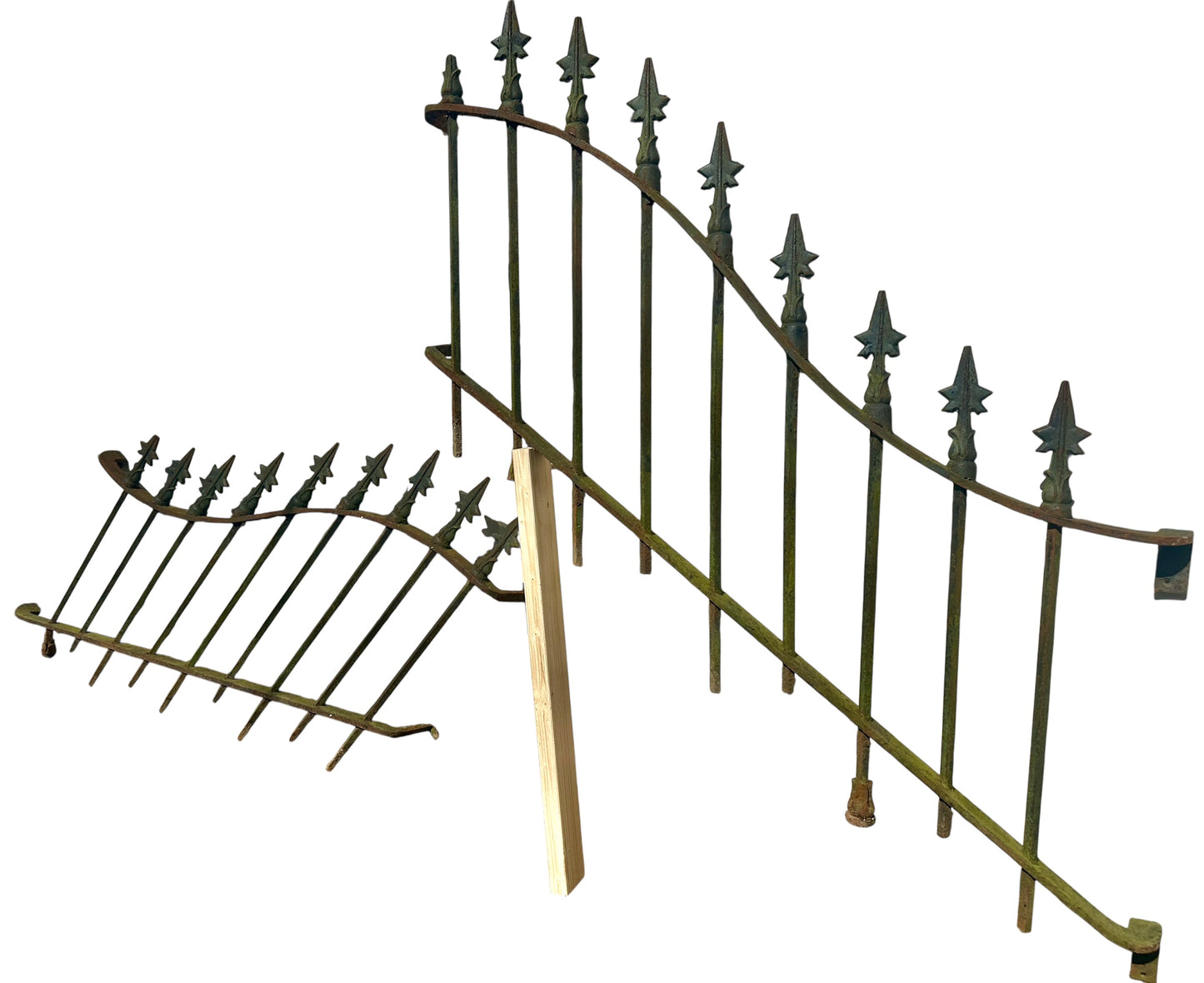 Set of Antique Wrought Iron Outdoor Stair Railing GA20804