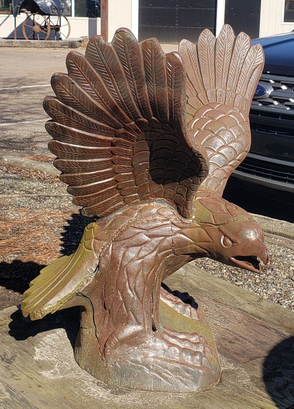 Ornate Cast Iron Eagle Statue 40" x 40" GA9770