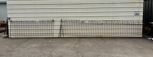 22.3 Feet of Wrought Iron Fence Panels GA21218