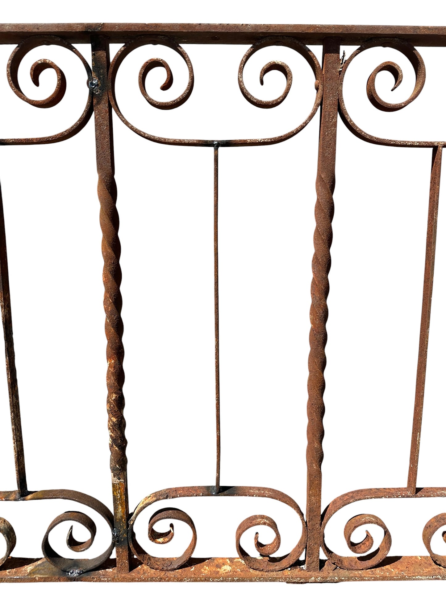 13 Ft of Antique Wrought Iron Fencing GA21020