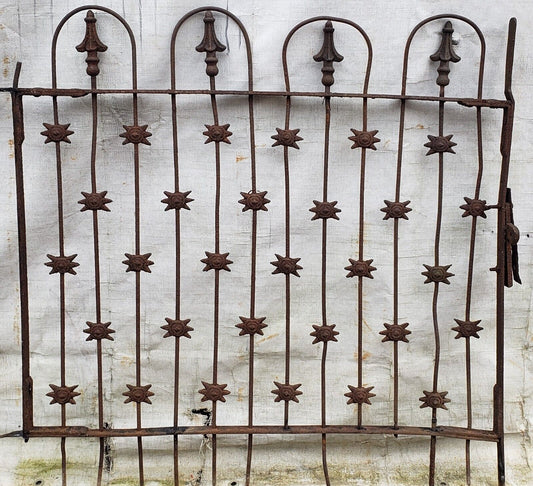 Wrought Iron Gate with Spiked Round Accents 41" W x 38 1/2" T GA9527