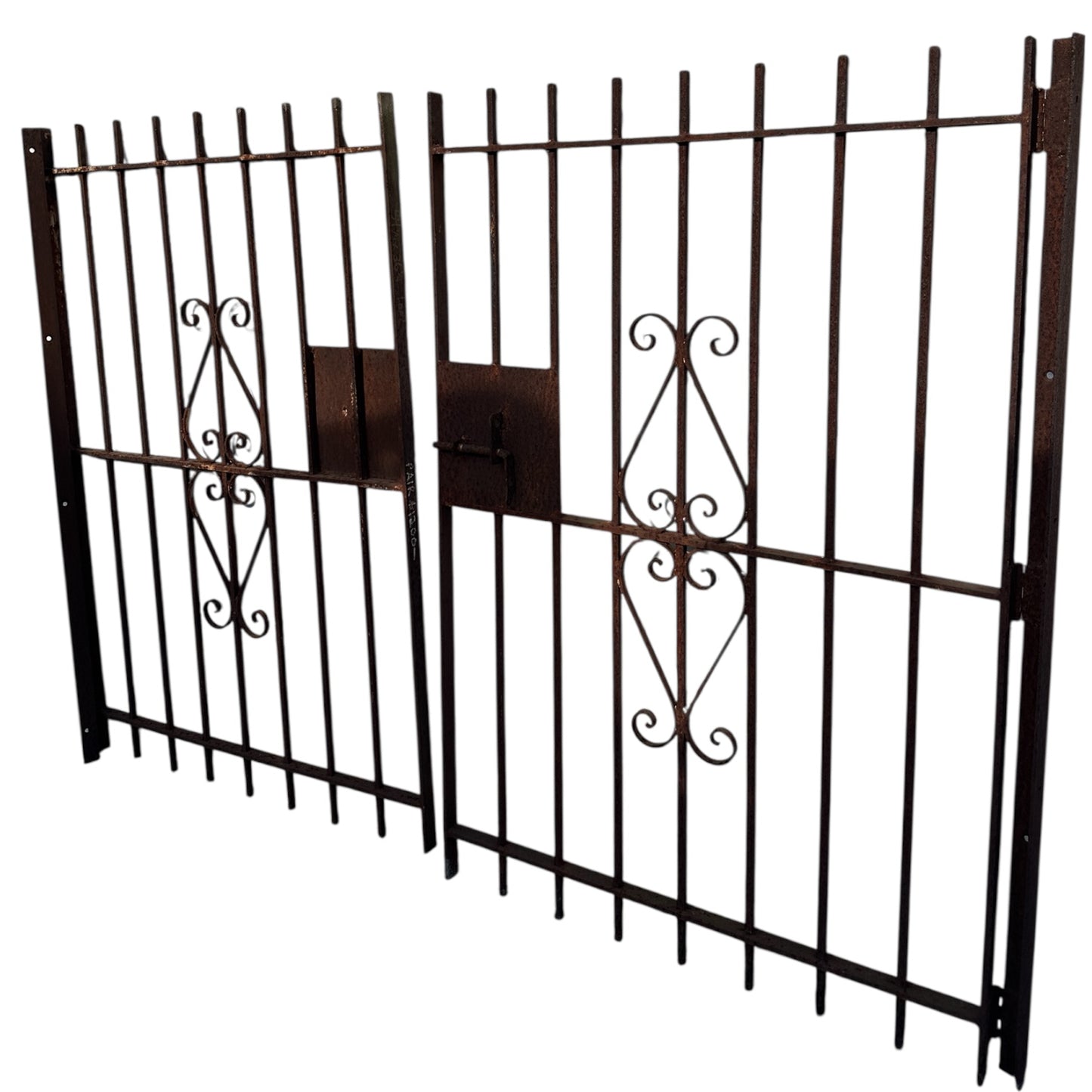 Pair of Antique Iron 54"+ Tall Gates GA20755