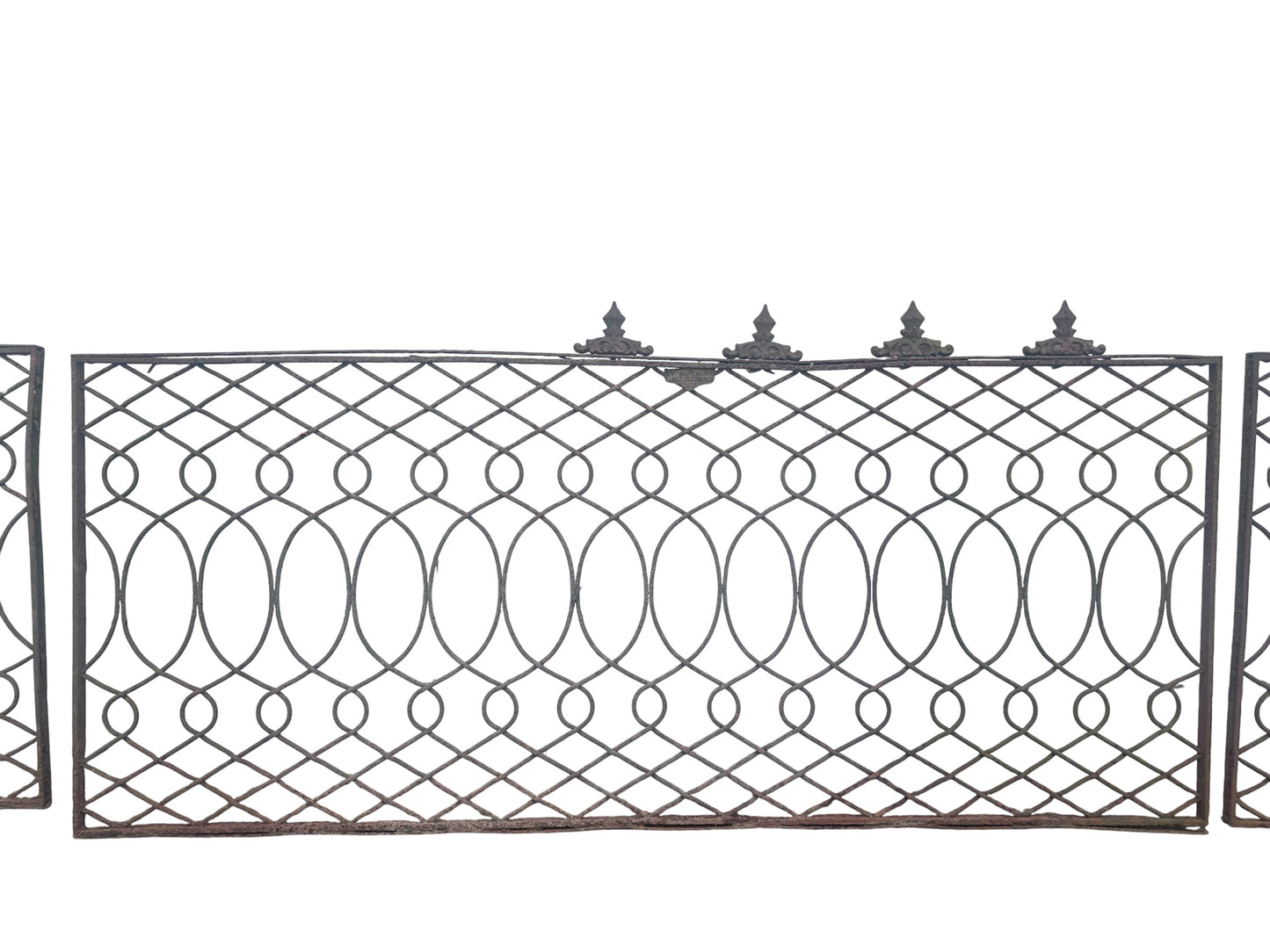 45 Ft of Antique Wrought Iron Fencing GA21062