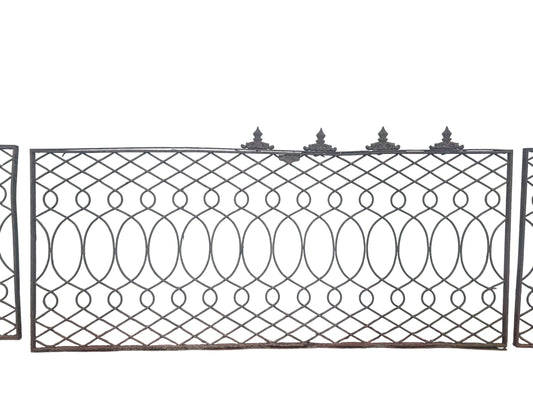 45 Ft of Antique Wrought Iron Fencing GA21062
