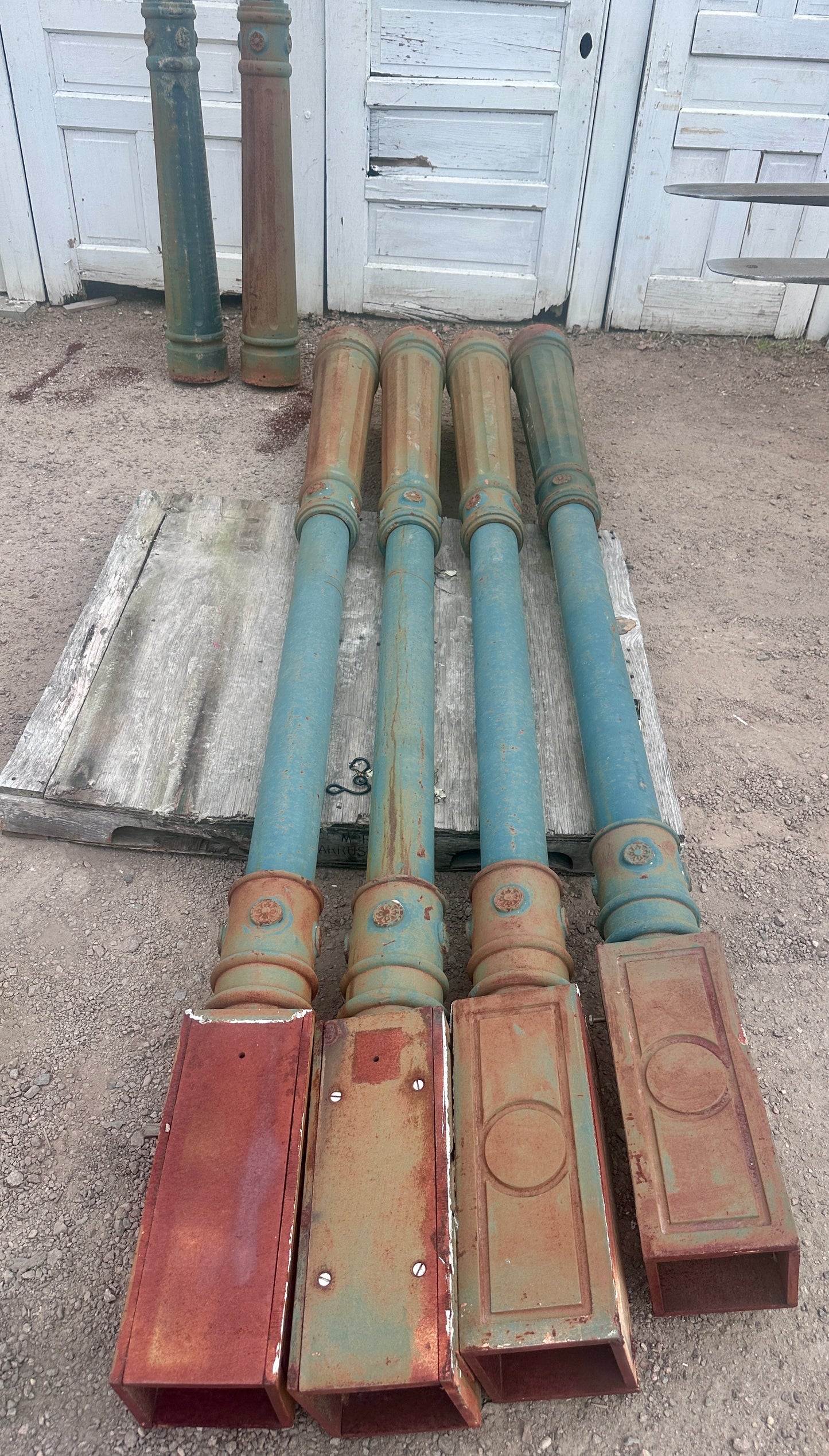 Vintage Cast Iron Pillars from Georgetown, DC - 8 Available - GA21054