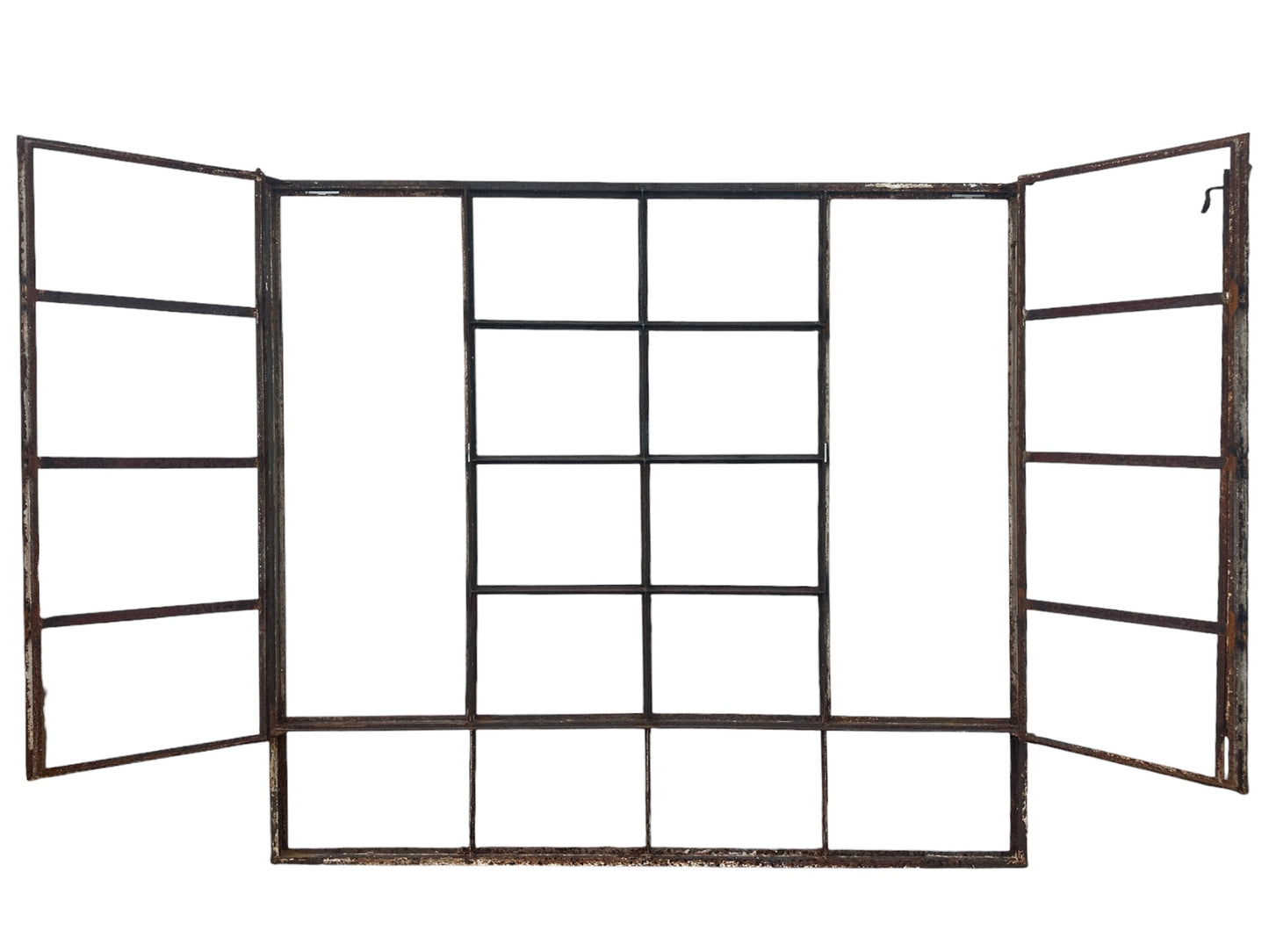 Restored 20-Pane Steel Casement Window w/ Swing Outs - 69.5" x 63" - GA20871