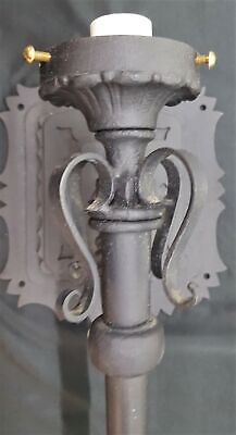 Pair of Very Large Black Cast Iron Wall Sconces