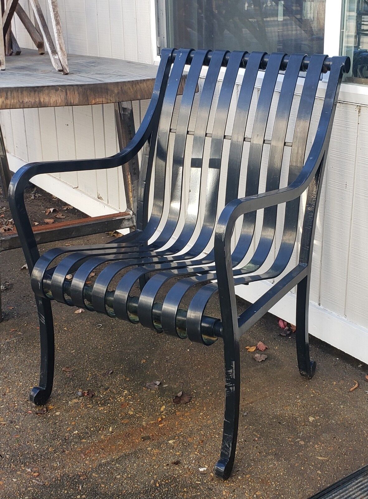 Restored Wrought Iron Chair Salvaged from Balston Commons in D.C. GS00211