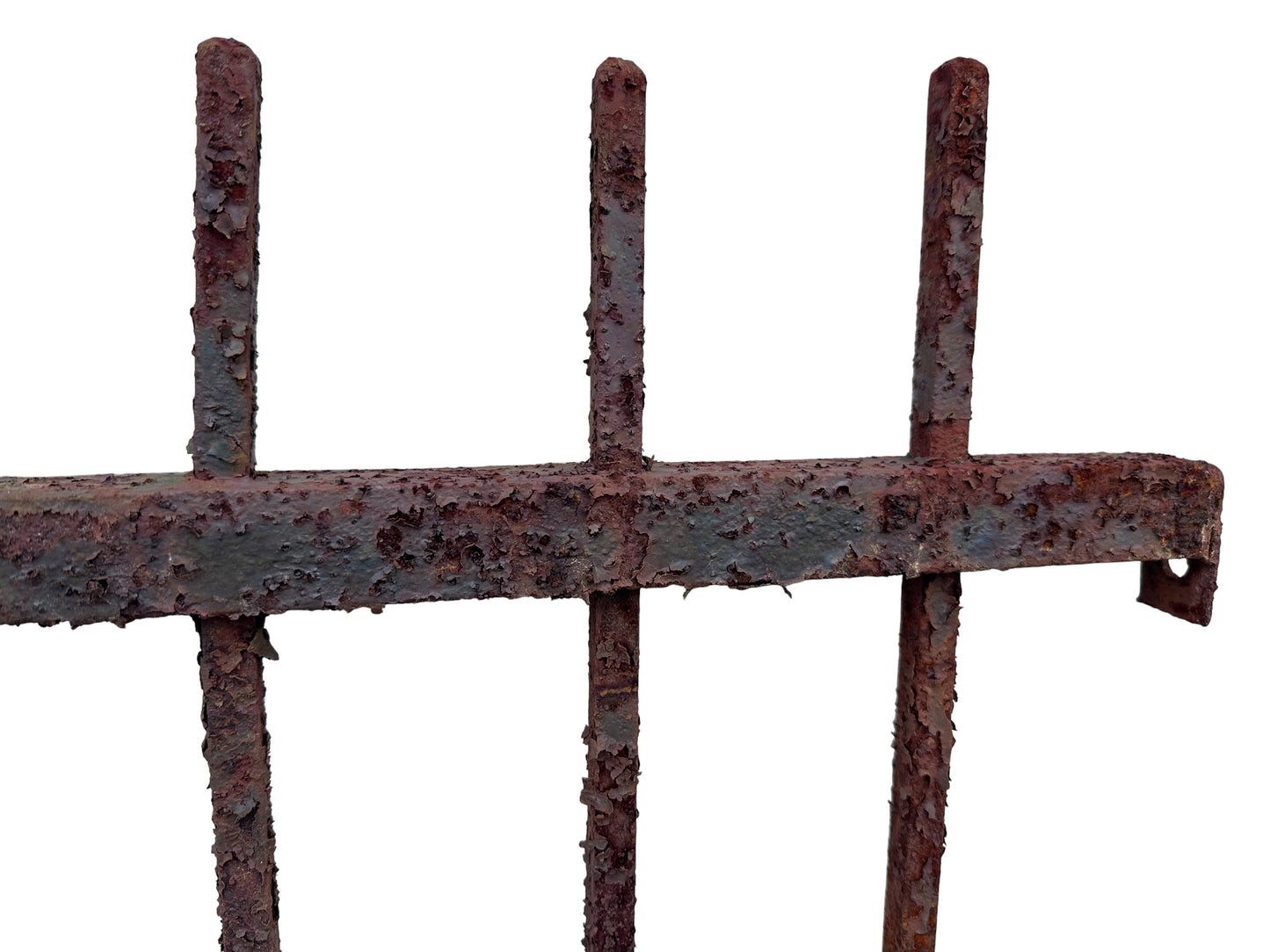 77 Ft of Antique Wrought Iron Picket Fencing GA21061