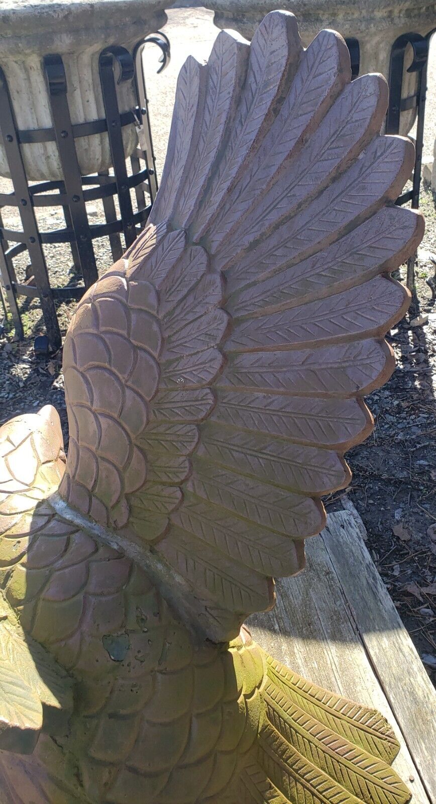 Ornate Cast Iron Eagle Statue 40" x 40" GA9770