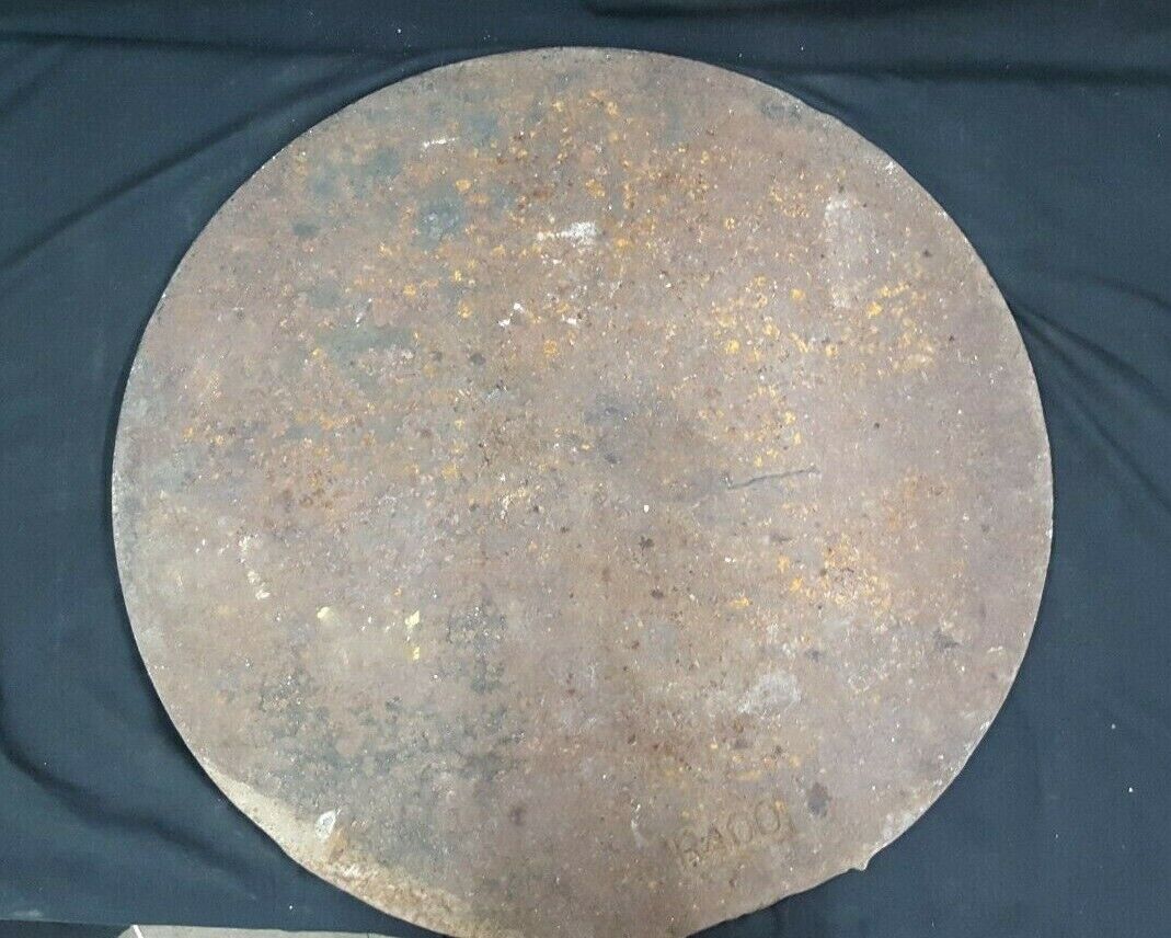 RARE 1800s 24" Round Heavy Cast Iron Railroad Crossing Sign