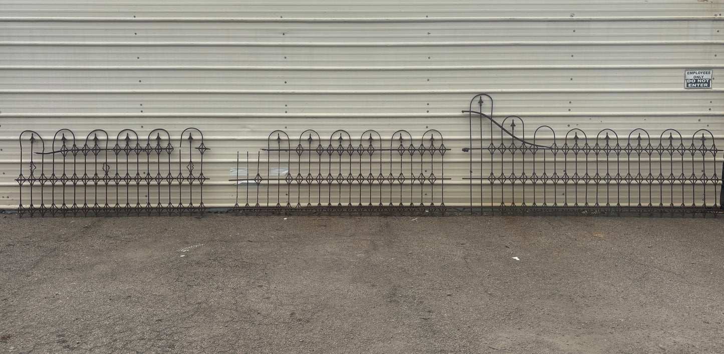 50.5 Feet of Wrought Iron Fence Panels GA21224